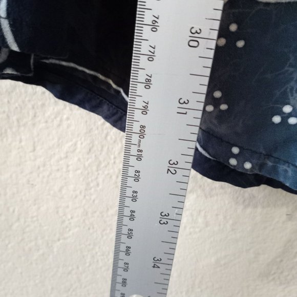 Hawaiian Shirt Island Man Whimsical Blue Abstract Geometric L - Picture 12 of 13